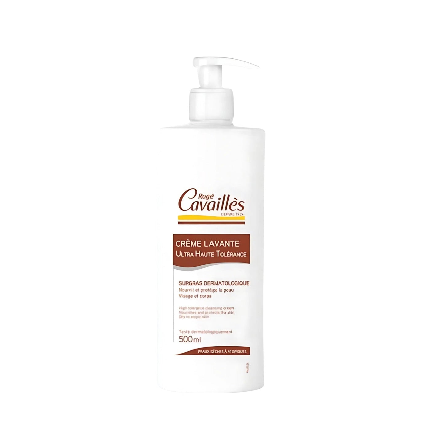 Rogé Cavaillès CRÈME LAVANTE
ULTRA HAUTE TOLÉRANCE SURGRAS DERMATOLOGIQUE PEAUX SÈCHES À ATOPIQUES 500ml