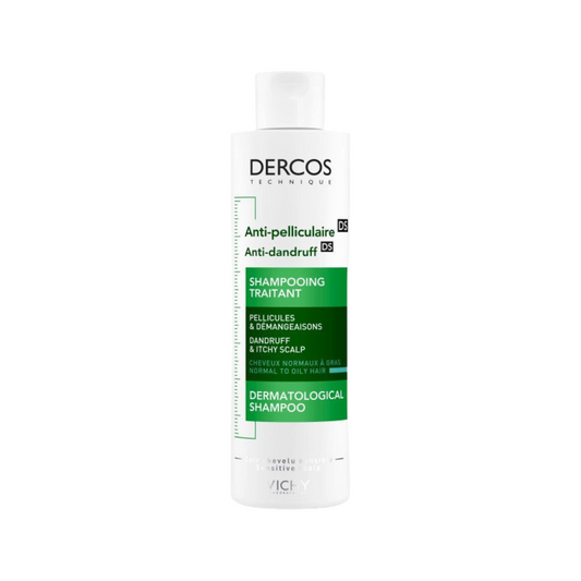DERCOS TECHNIQUE ANTI-PELLICULAIRE SHAMPOOING TRAITANT CHEVEUX NORMAUX A GRAS 200ML
