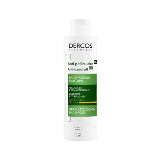 DERCOS TECHNIQUE SHAMPOOING TRAITANT ANTI-PELLICULAIRE 200ML CHEVEUX SECS
