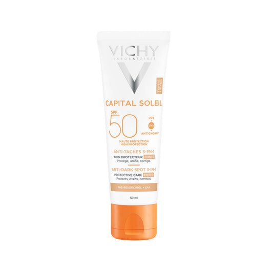 VICHY CAPITAL SOLEIL 50 SPF TACHES ANTI-PIGMENT 
3-IN-1